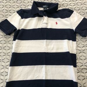Like new- striped rugby polo